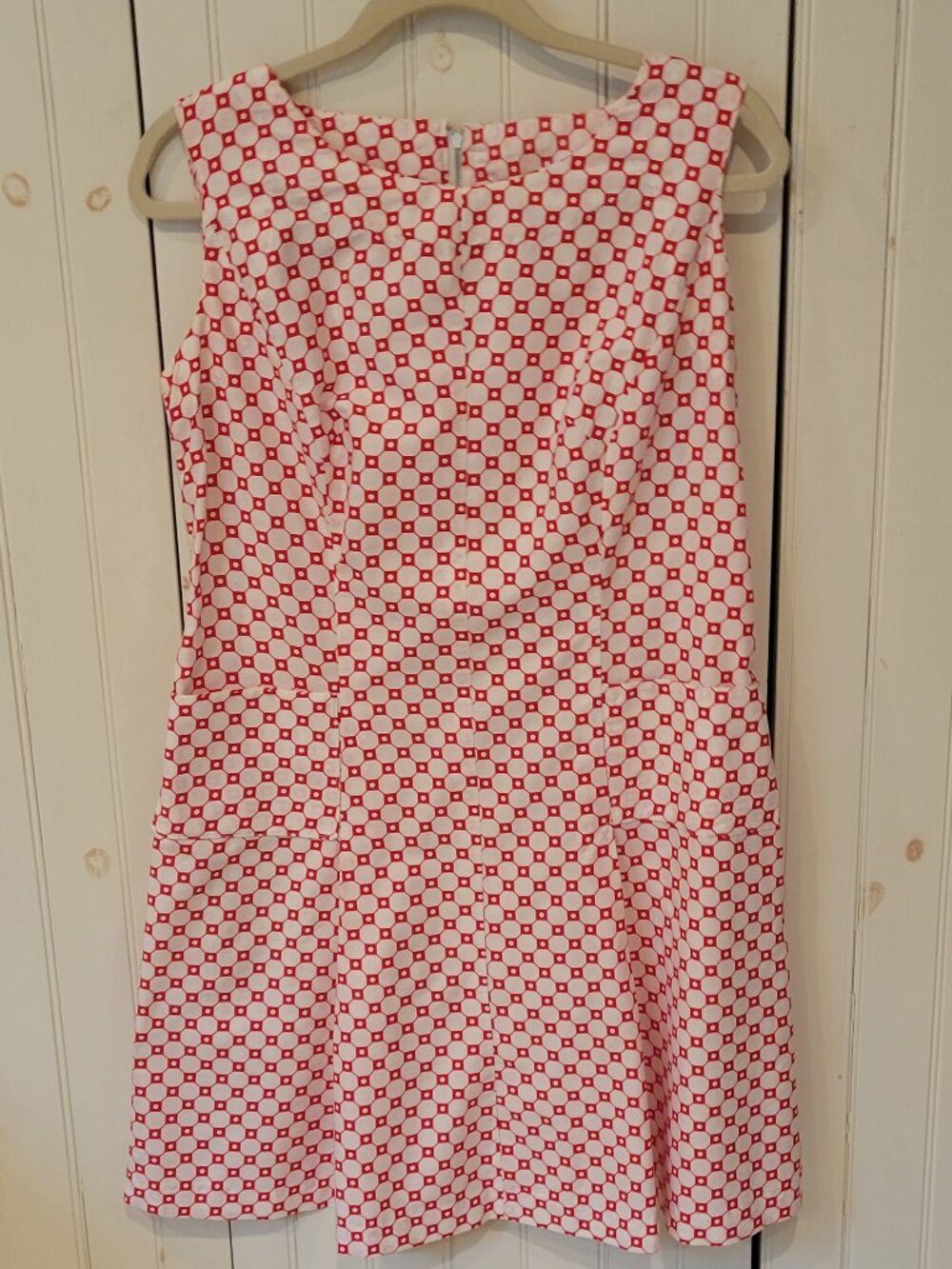 Hand-made Red & White Retro Shift Dress